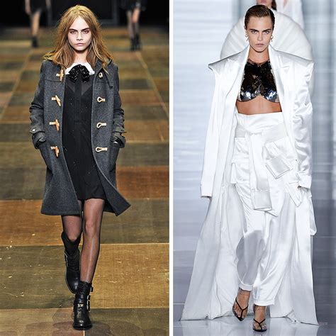 cara delevingne runway looks